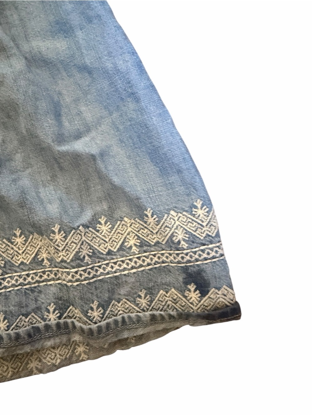 Vintage Gap Chambray Embroidered Boho Dress Small E - Picture 6 of 9